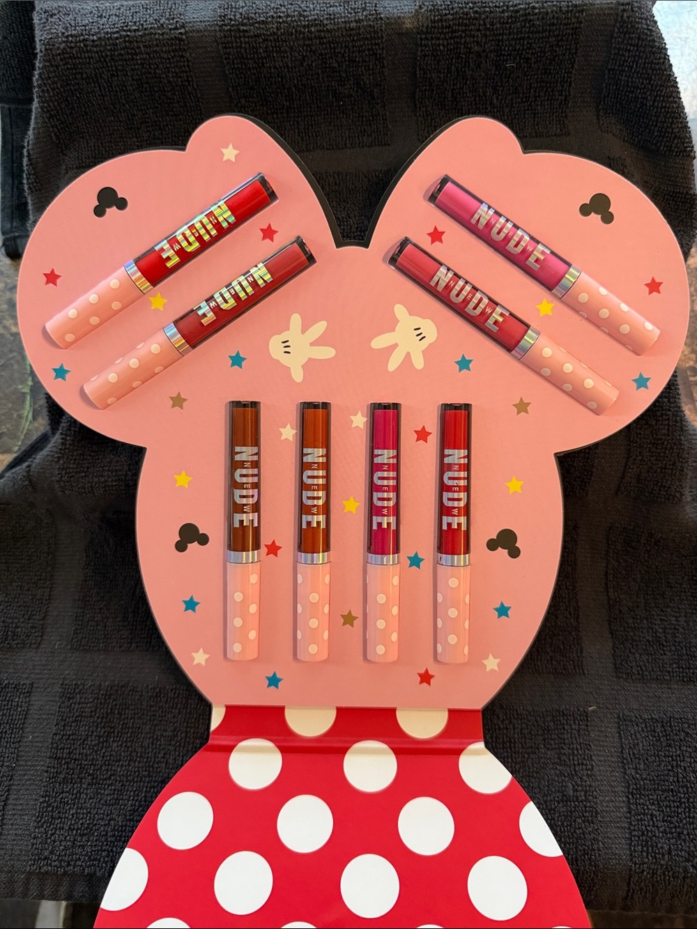 NUDE Lip Gloss & Balm Set — Pink, Red, Brown Shades